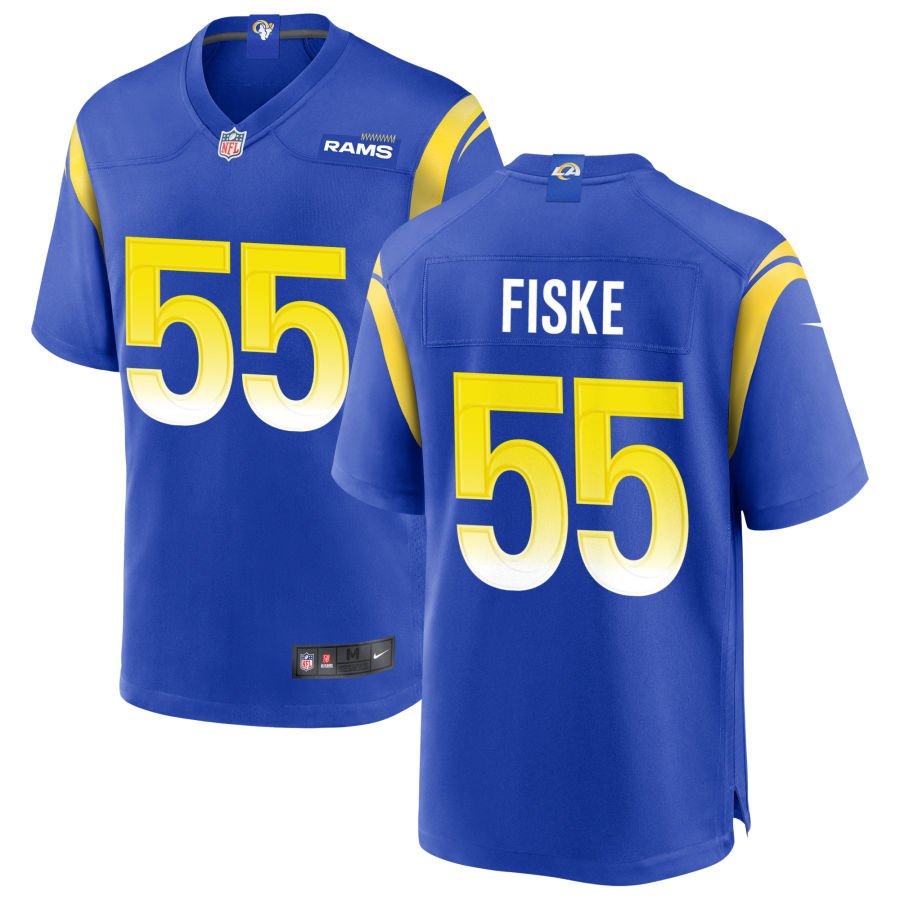 Braden Fiske Men's Nike Royal Los Angeles Rams Custom Game Jersey