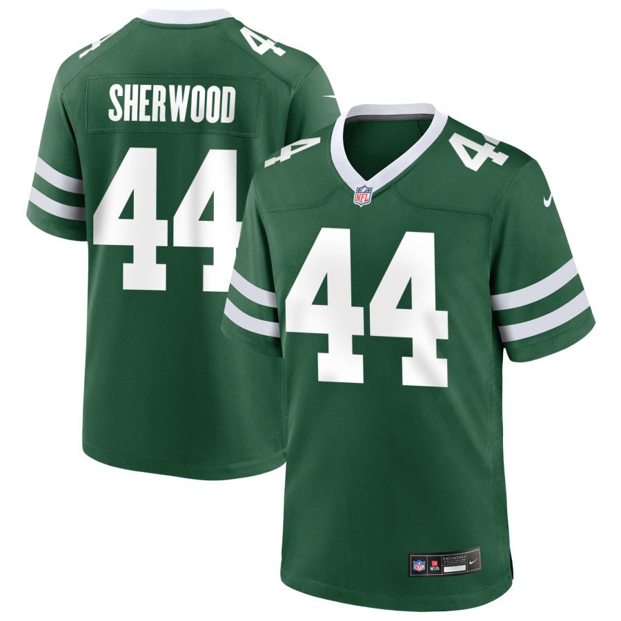 Jamien Sherwood Men's Nike  Legacy Green New York Jets Custom Game Jersey