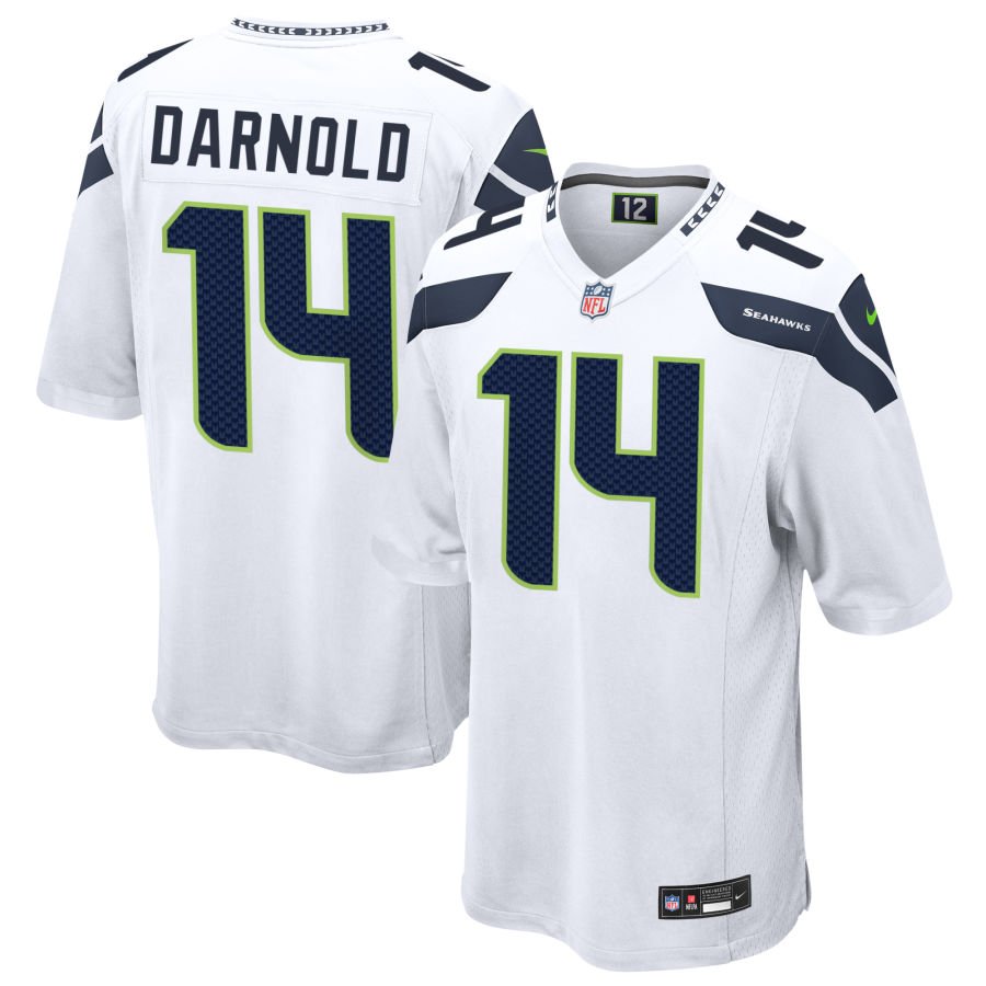 Sam Darnold Men's Nike  White Seattle Seahawks Custom Game Jersey