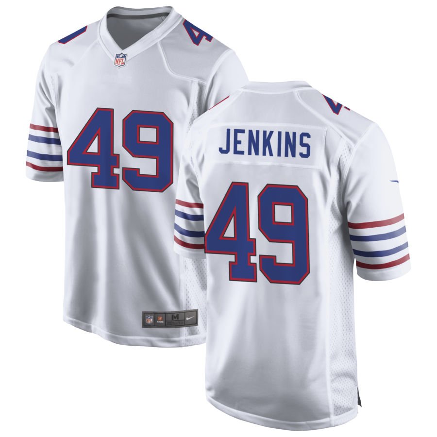 Keonta Jenkins Men's Nike White Buffalo Bills Alternate Custom Game Jersey