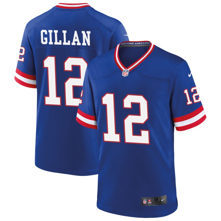 Jamie Gillan Men's Nike Royal New York Giants Classic Custom Game Jersey