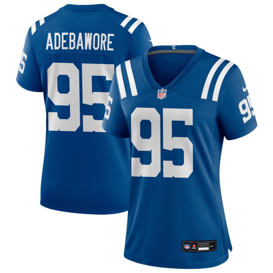 Adetomiwa Adebawore Women's Nike Indianapolis Colts Royal Custom Game Jersey
