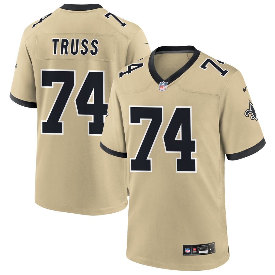 Xavier Truss Men's Nike  Gold New Orleans Saints Gameday Golds Alternate Custom Game Jersey