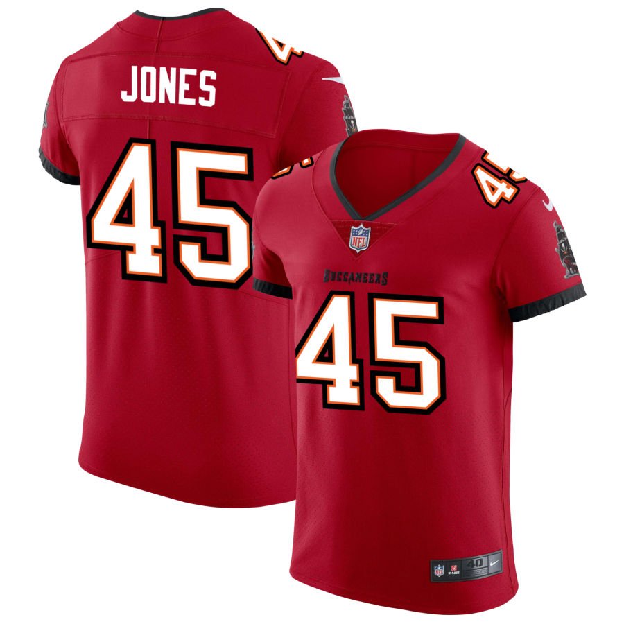 Deion Jones Men's Nike Red Tampa Bay Buccaneers Vapor Elite Custom Jersey