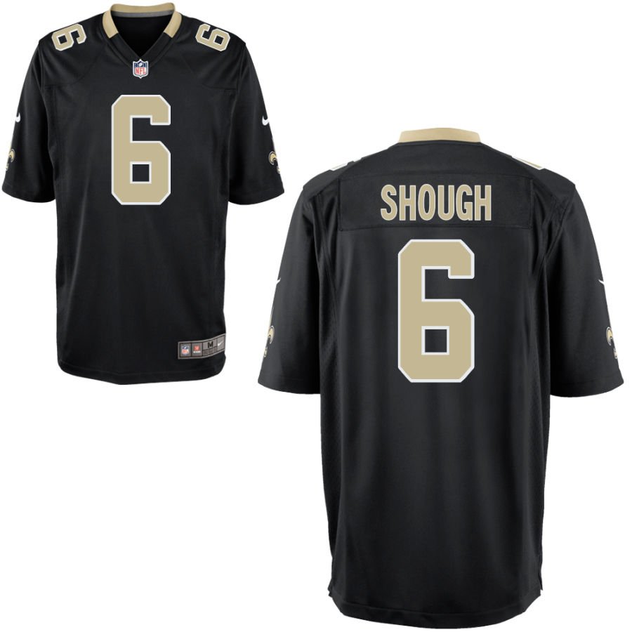 Tyler Shough Youth Nike Black New Orleans Saints Custom Game Jersey
