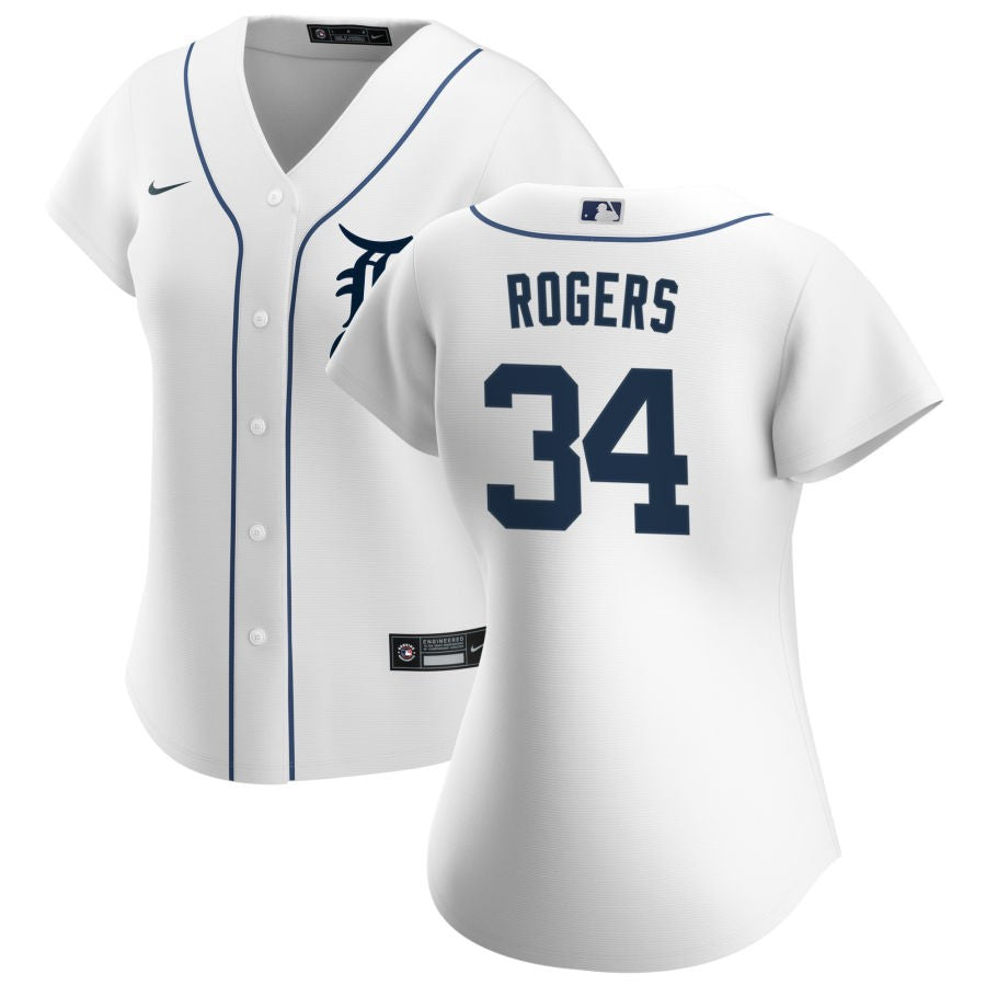 Will Vest Women's Nike White Detroit Tigers Home Replica Custom Jersey
