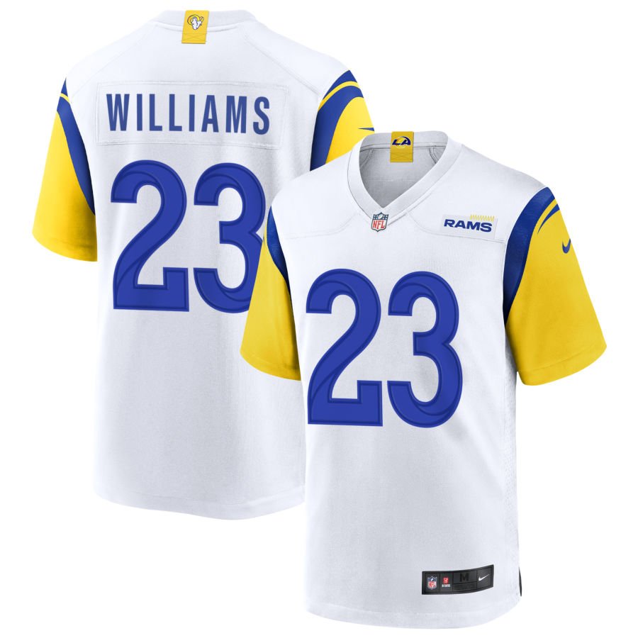 Kyren Williams Men's Nike White Los Angeles Rams Alternate Custom Jersey