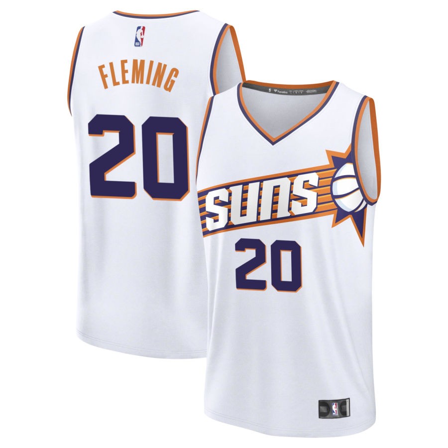 Rasheer Fleming Men's Fanatics White Phoenix Suns Fast Break Custom Jersey - Association Edition