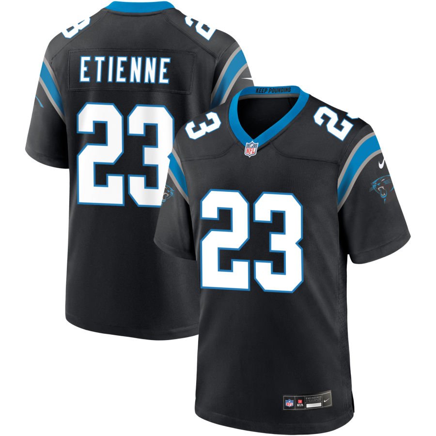 Trevor Etienne Men's Nike Black Carolina Panthers Custom Game Jersey
