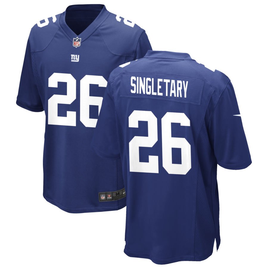 Devin Singletary Men's Nike Royal New York Giants Custom Game Jersey