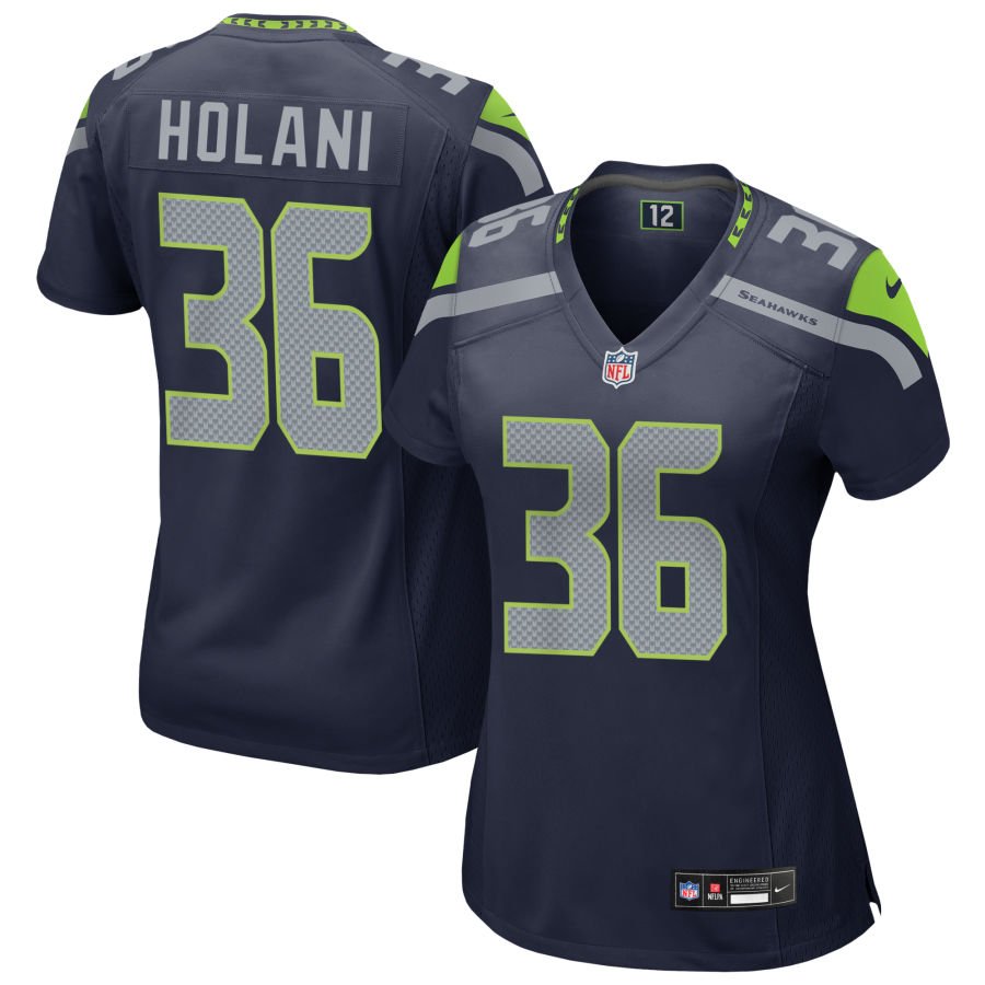George Holani Women's Nike College Navy Seattle Seahawks Custom Game Jersey