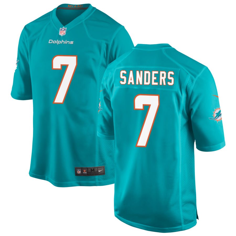Jason Sanders Men's Nike Aqua Miami Dolphins Custom Game Jersey