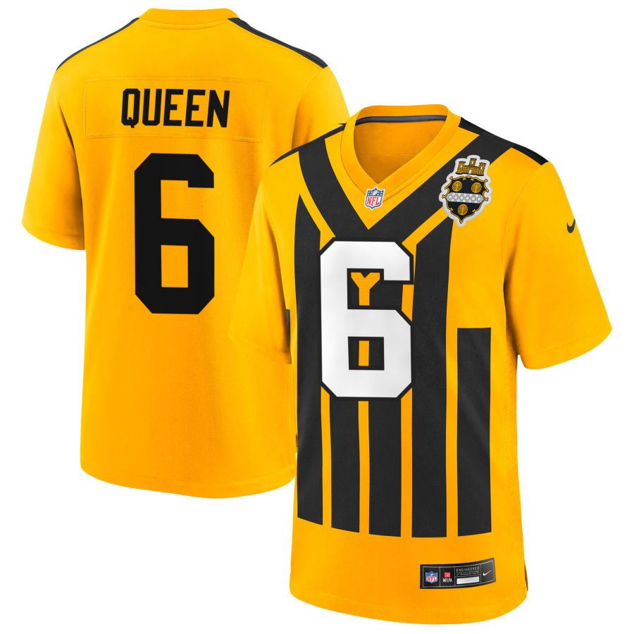 Patrick Queen Men's Nike Gold Pittsburgh Steelers Alternate 1933 Throwback Game Custom Jersey