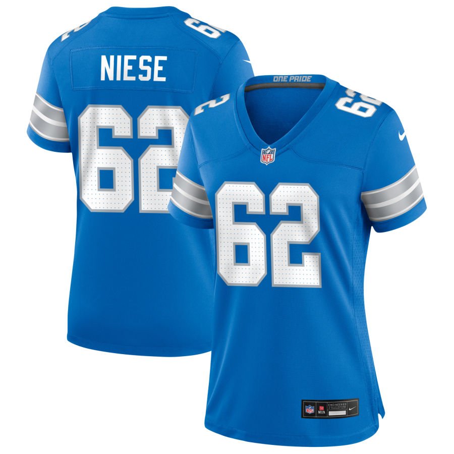 Michael Niese Women's Nike Blue Detroit Lions Custom Game Jersey
