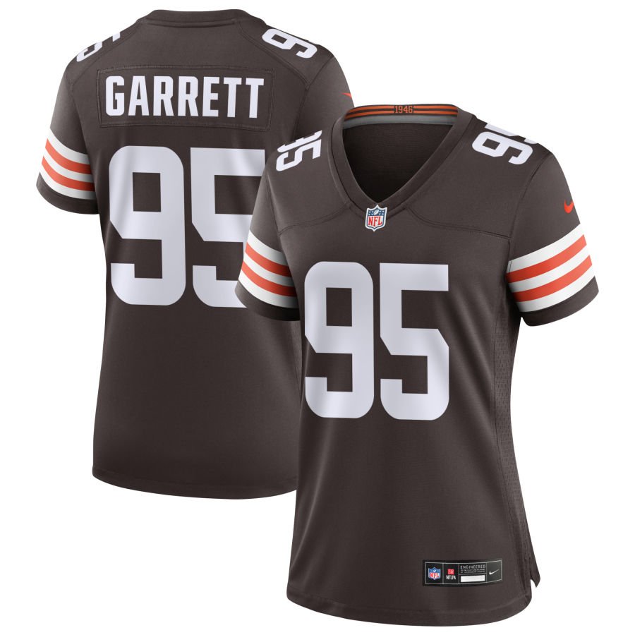 Myles Garrett Women's Nike Cleveland Browns Brown Custom Game Jersey