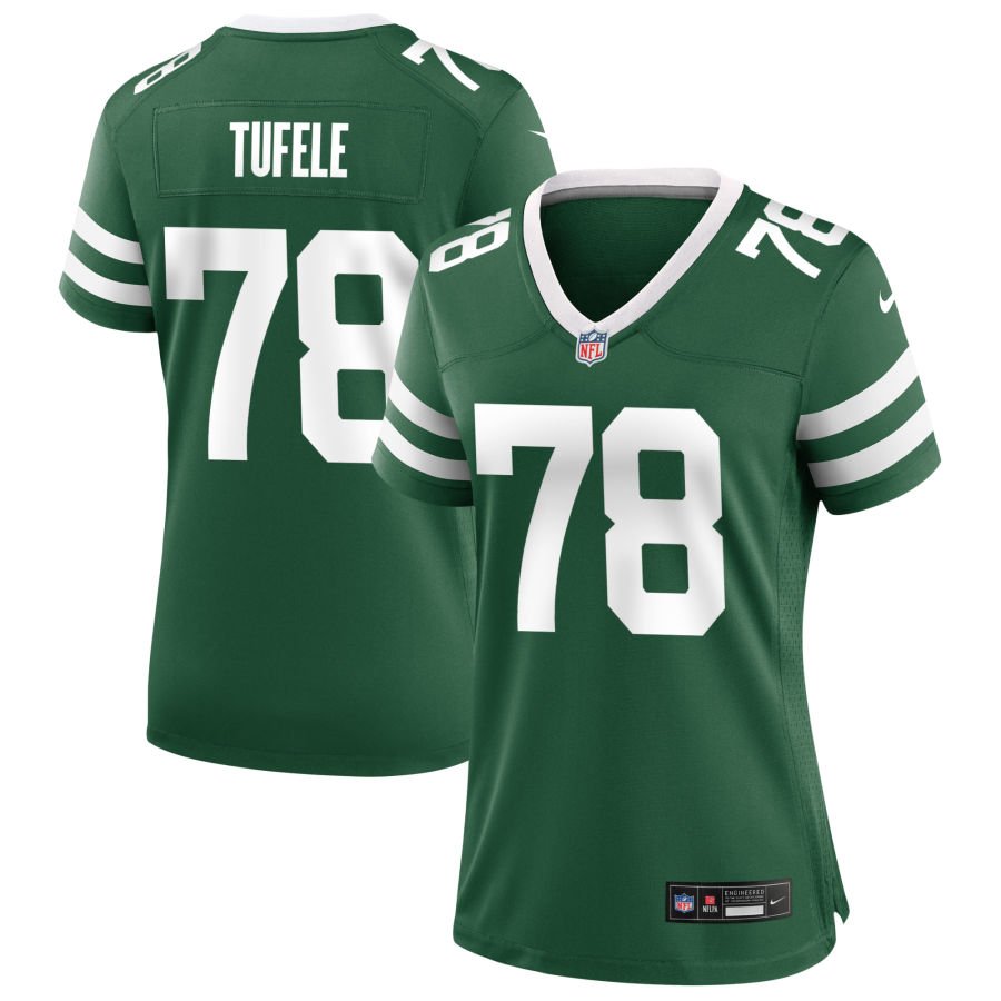 Jay Tufele Women's Nike  Legacy Green New York Jets Custom Game Jersey
