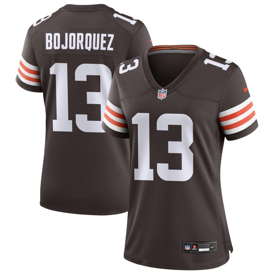 Corey Bojorquez Women's Nike Cleveland Browns Brown Custom Game Jersey