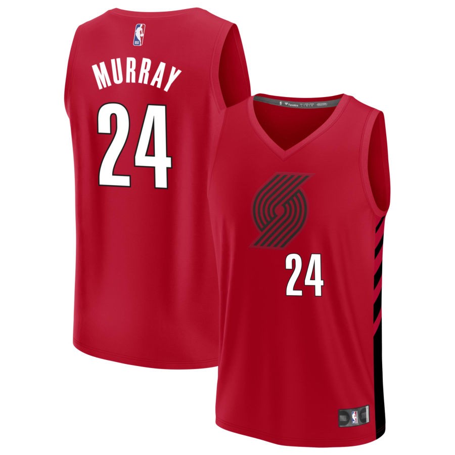 Kris Murray Men's Fanatics  Red Portland Trail Blazers  Fast Break Custom Replica Jersey - Statement Edition