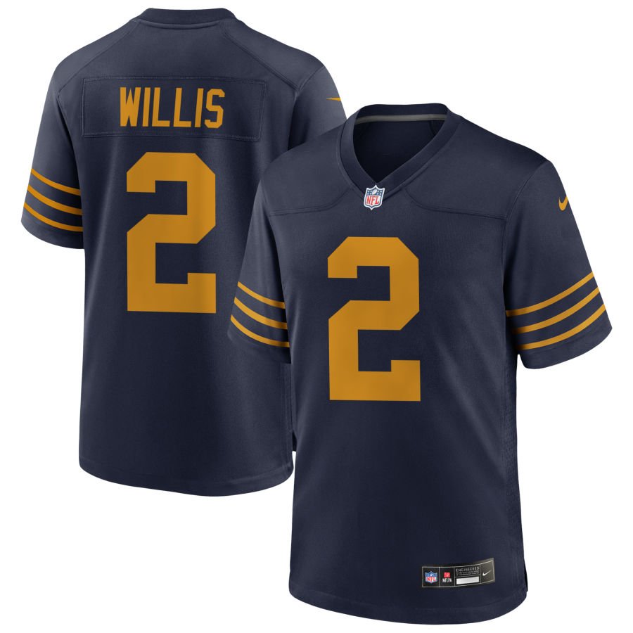Malik Willis Men's Nike Navy Green Bay Packers The 1923 Classic Game Custom Jersey