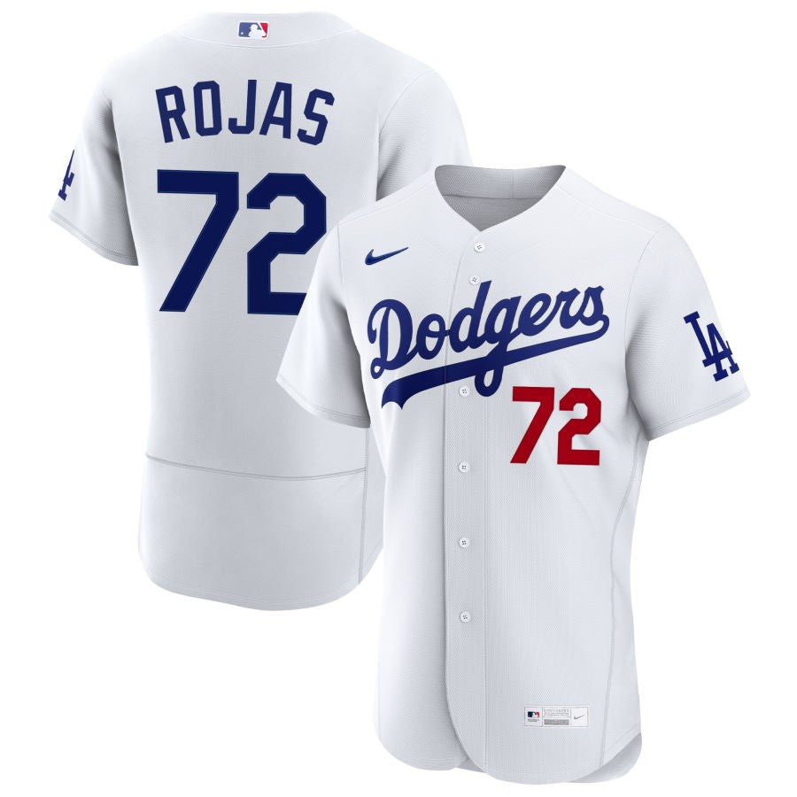 Edgardo Henriquez Men's Nike White Los Angeles Dodgers Home Authentic Custom Jersey
