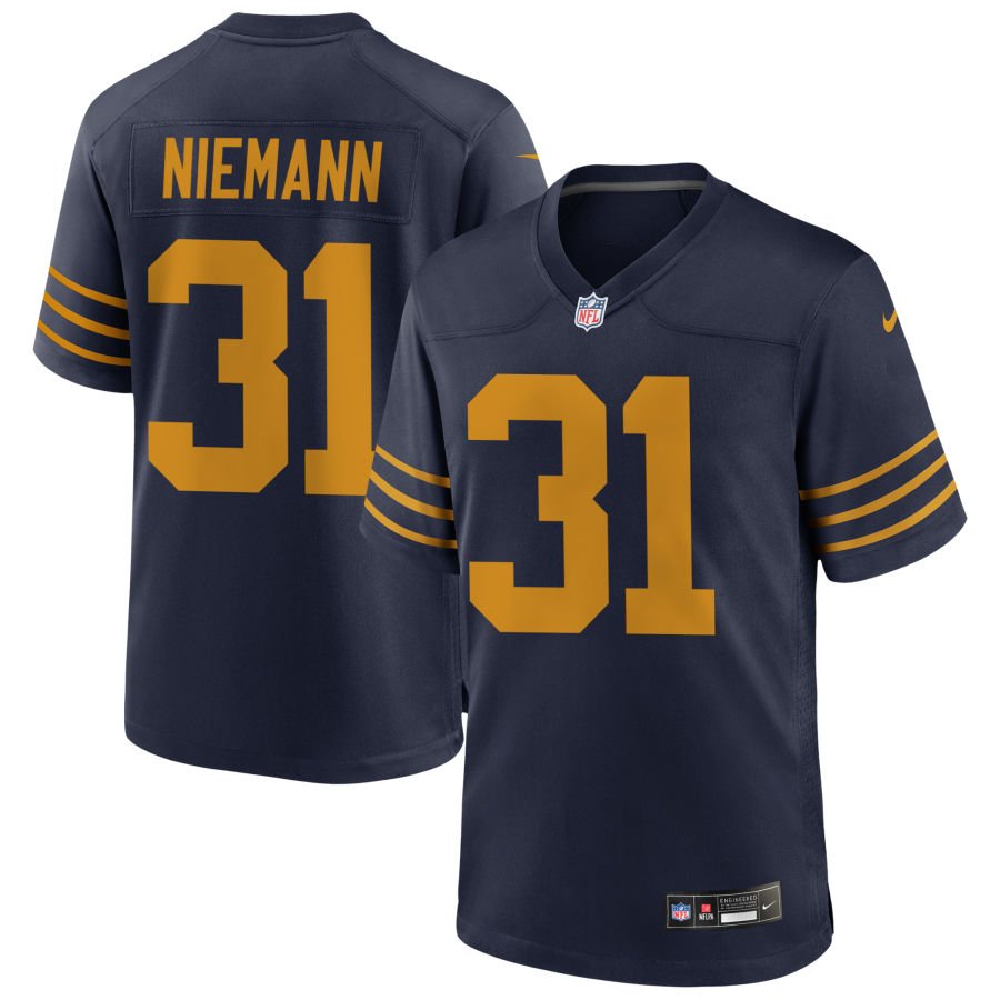 Nick Niemann Youth Nike Navy Green Bay Packers The 1923 Classic Game Custom Jersey