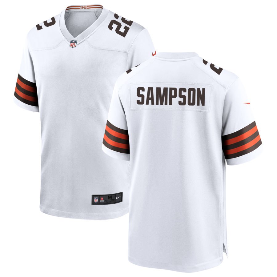 Dylan Sampson Men's Nike White Cleveland Browns Custom Game Jersey
