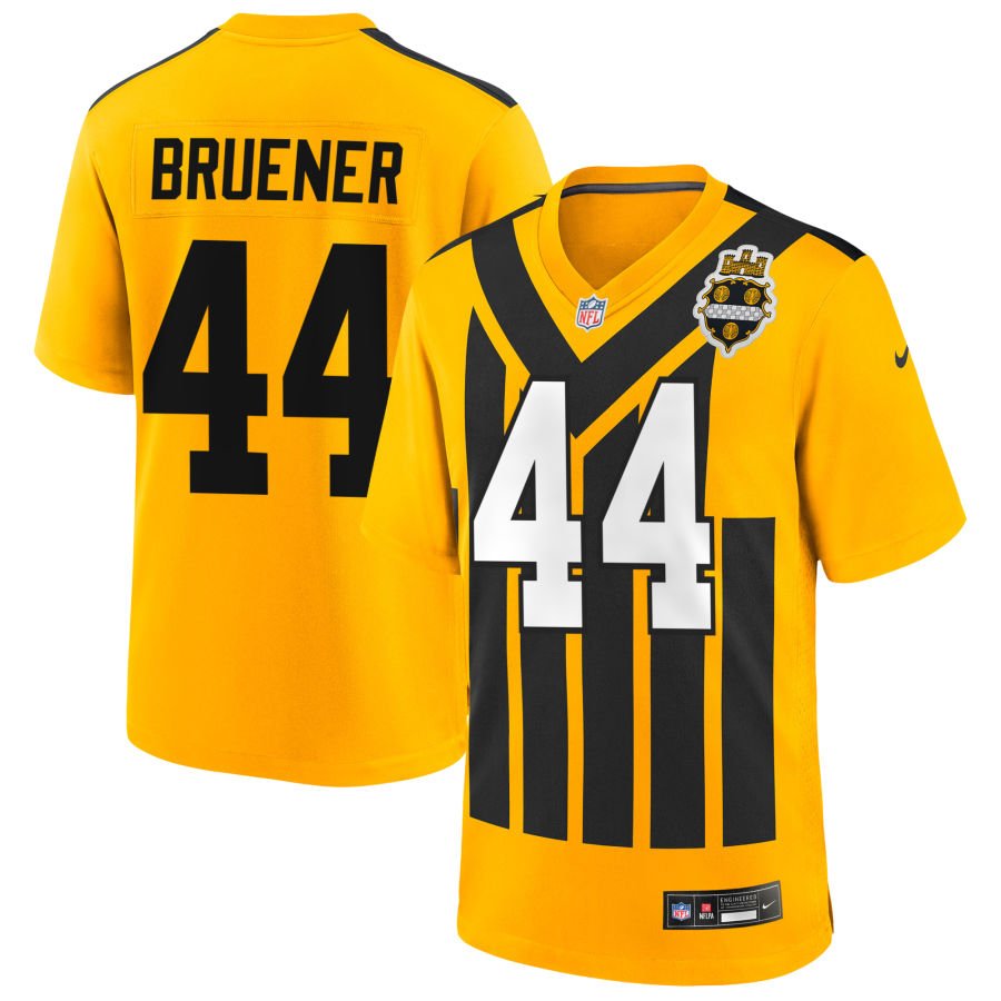 Carson Bruener Men's Nike Gold Pittsburgh Steelers Alternate 1933 Throwback Game Custom Jersey