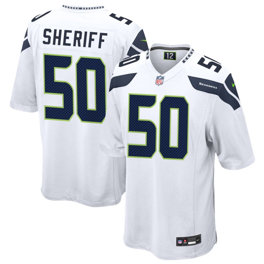 Jamie Sheriff Men's Nike  White Seattle Seahawks Custom Game Jersey
