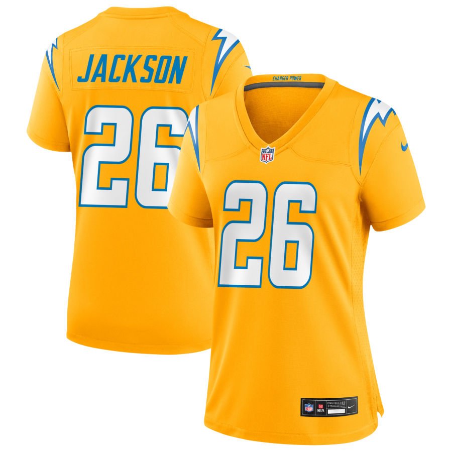 Donte Jackson Women's Nike Gold Los Angeles Chargers Alternate Charger Power Game Custom Jersey