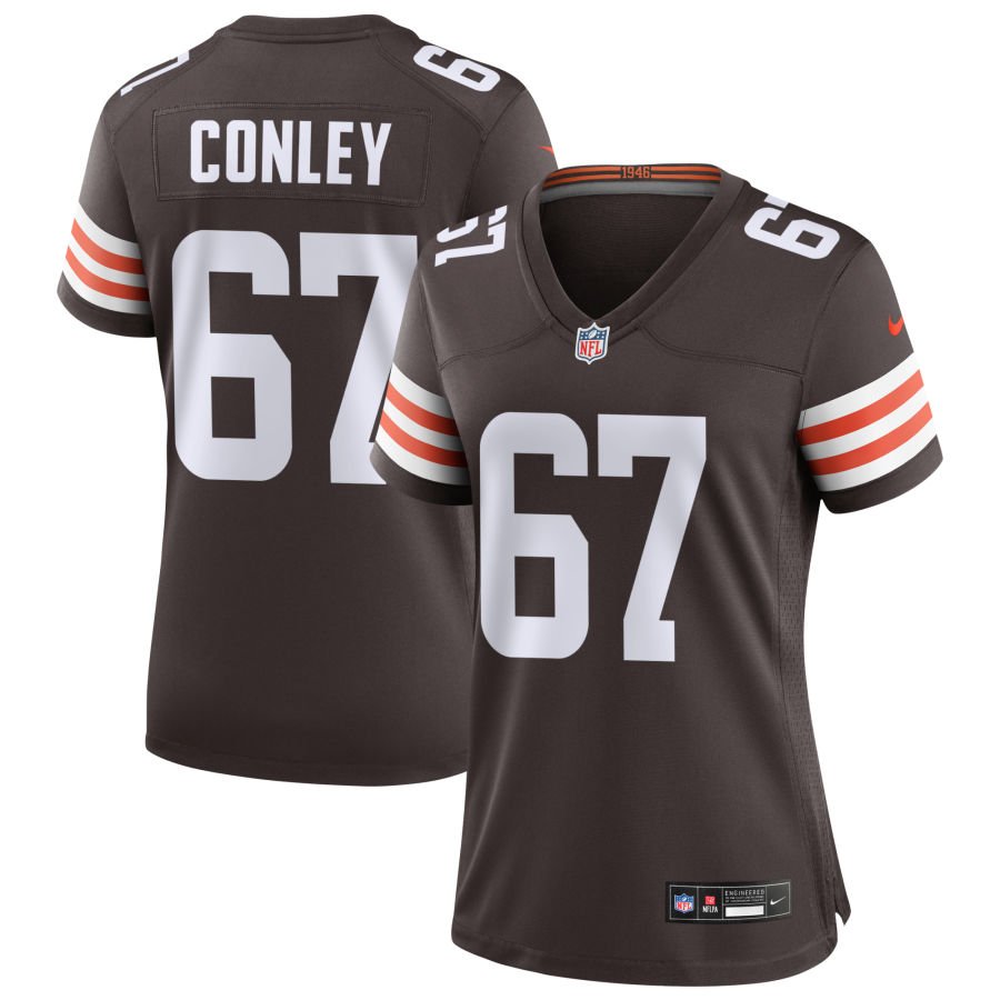 Christopher Edmonds Women's Nike Cleveland Browns Brown Custom Game Jersey