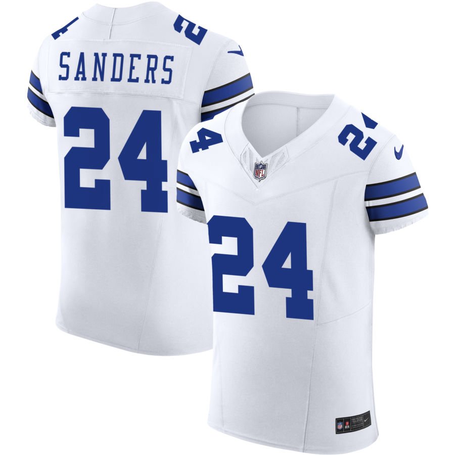 Miles Sanders Men's Nike White Dallas Cowboys Vapor F.U.S.E. Elite Custom Jersey