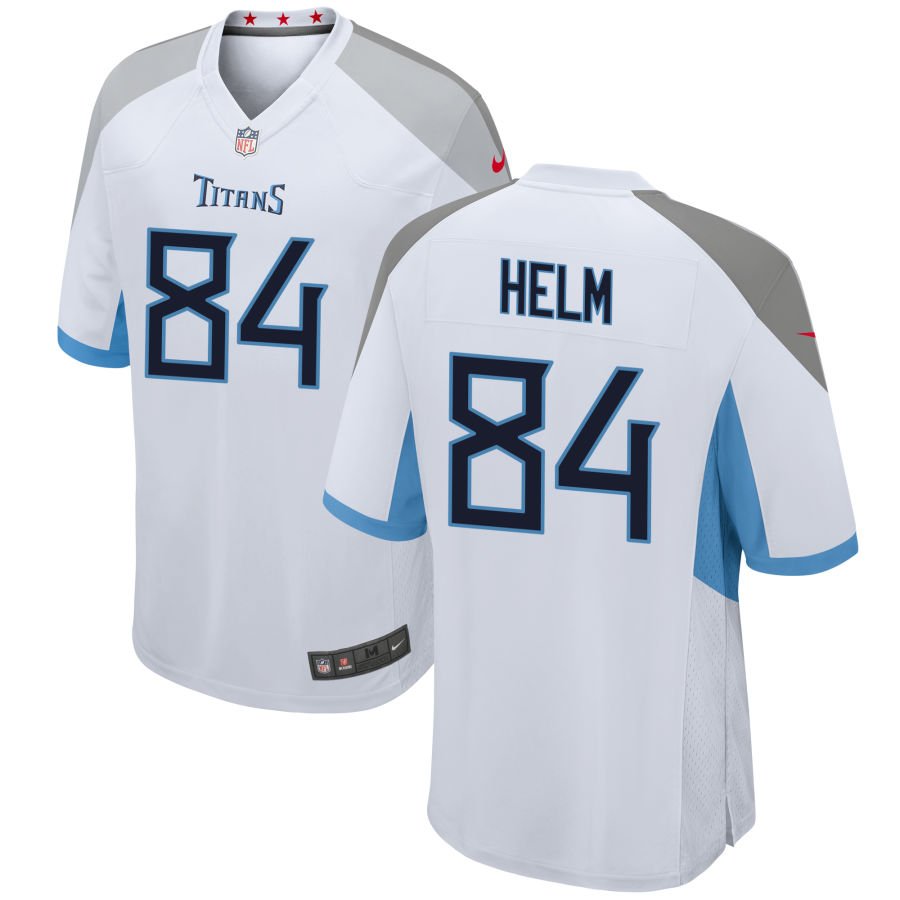 Gunnar Helm Men's Nike White Tennessee Titans Custom Game Jersey