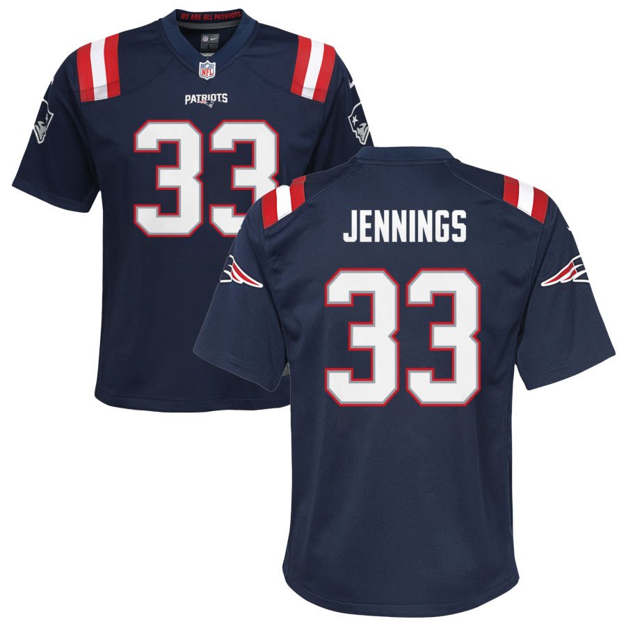 Anfernee Jennings Youth Nike Navy New England Patriots Custom Game Jersey