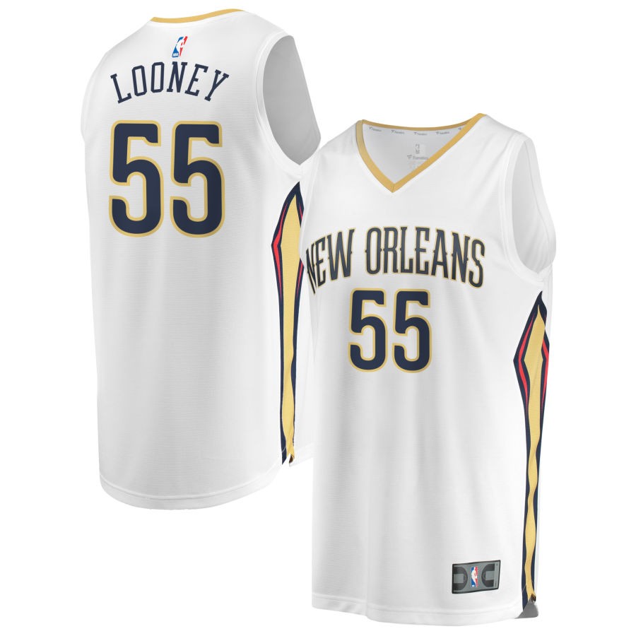 Kevon Looney Unisex Fanatics White New Orleans Pelicans Custom Fast Break Jersey - Association Edition