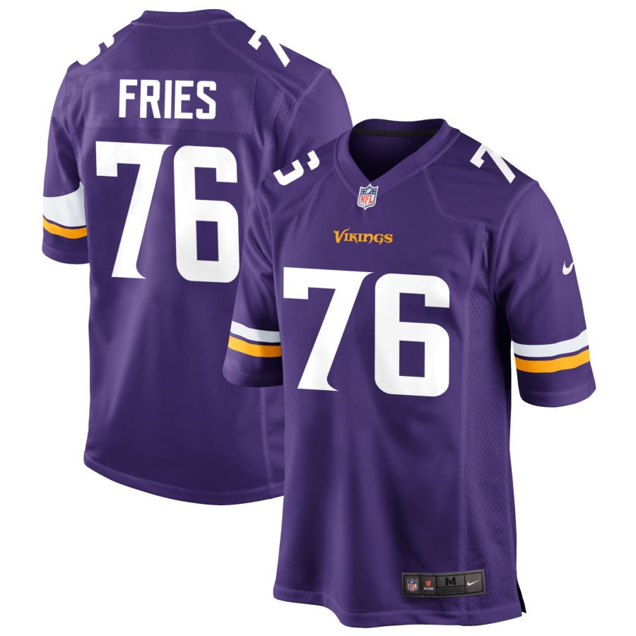Will Fries Men's Nike Purple Minnesota Vikings Custom Game Jersey
