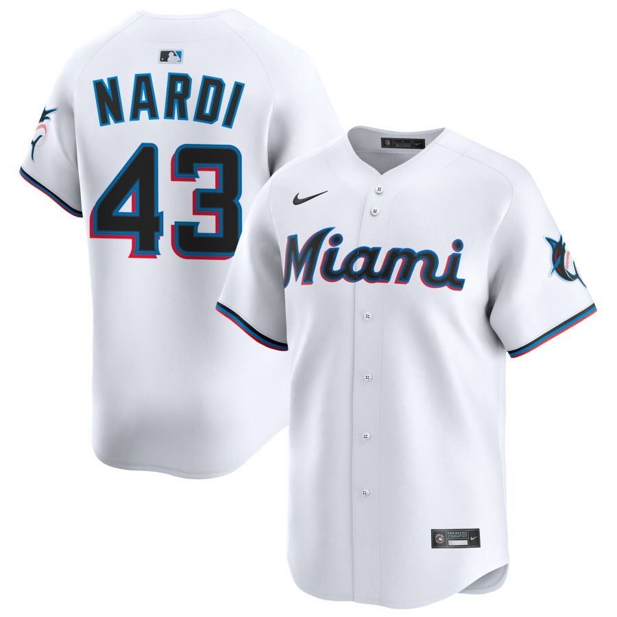 Sandy Alcantara Youth Nike  White Miami Marlins Home Custom Limited Jersey