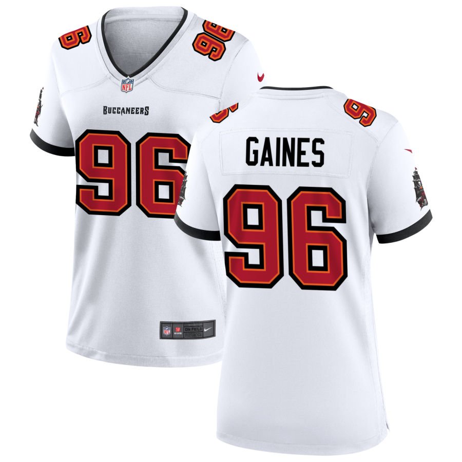 Greg Gaines Women's Nike Tampa Bay Buccaneers White Custom Game Jersey