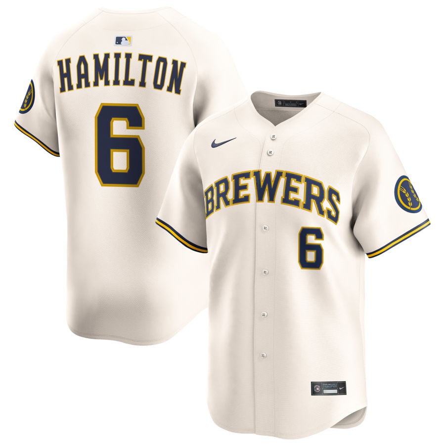 Tyler Black Men's Nike Cream Milwaukee Brewers Home Limited Custom Jersey