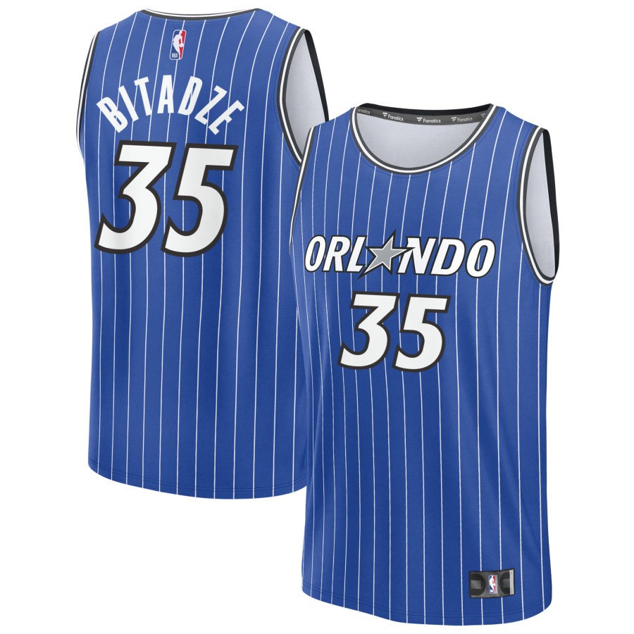 Goga Bitadze Youth Fanatics Blue Orlando Magic Fast Break Replica Custom Jersey - Icon Edition