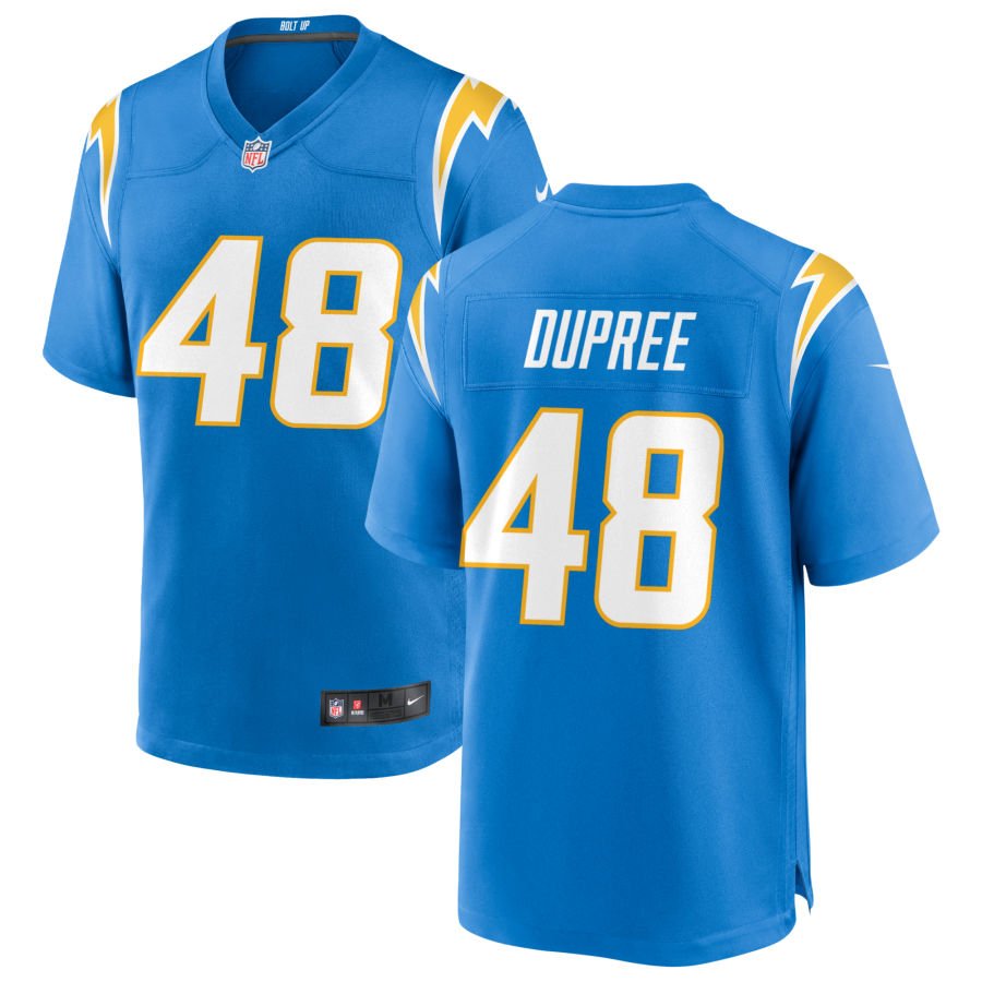 Bud Dupree Men's Nike Powder Blue Los Angeles Chargers Custom Game Jersey