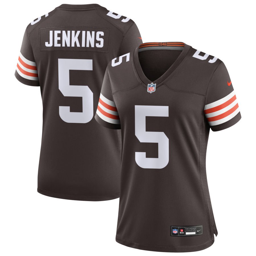 Rayshawn Jenkins Women's Nike Cleveland Browns Brown Custom Game Jersey