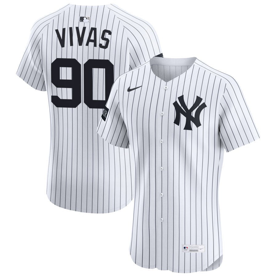 Brent Headrick Men's Nike White New York Yankees Home Elite Sponsor Patch Custom Jersey