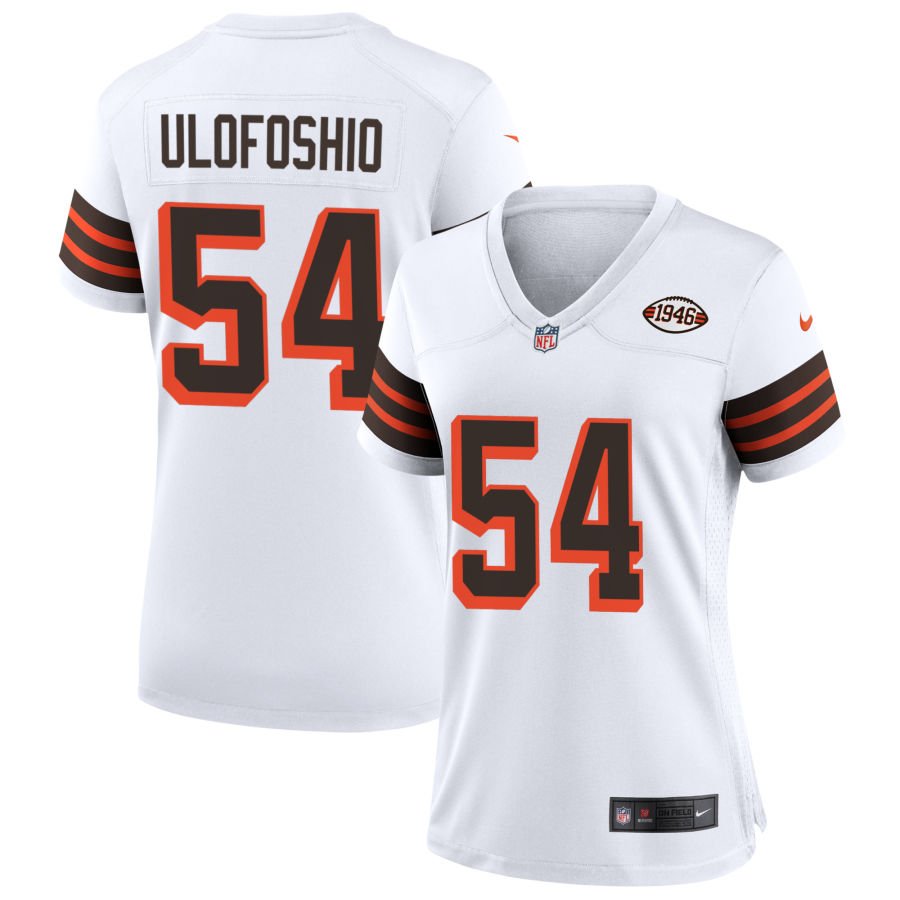 Edefuan Ulofoshio Women's Nike White Cleveland Browns 1946 Collection Alternate Custom Jersey