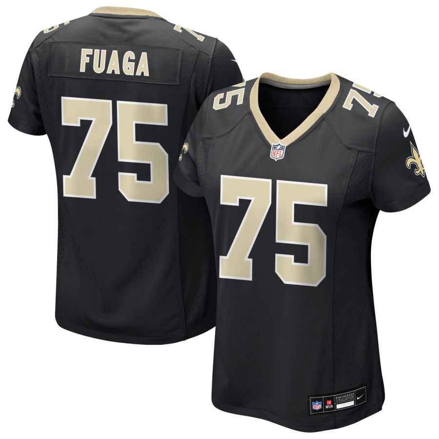 Taliese Fuaga Women's Nike Black New Orleans Saints Custom Game Jersey