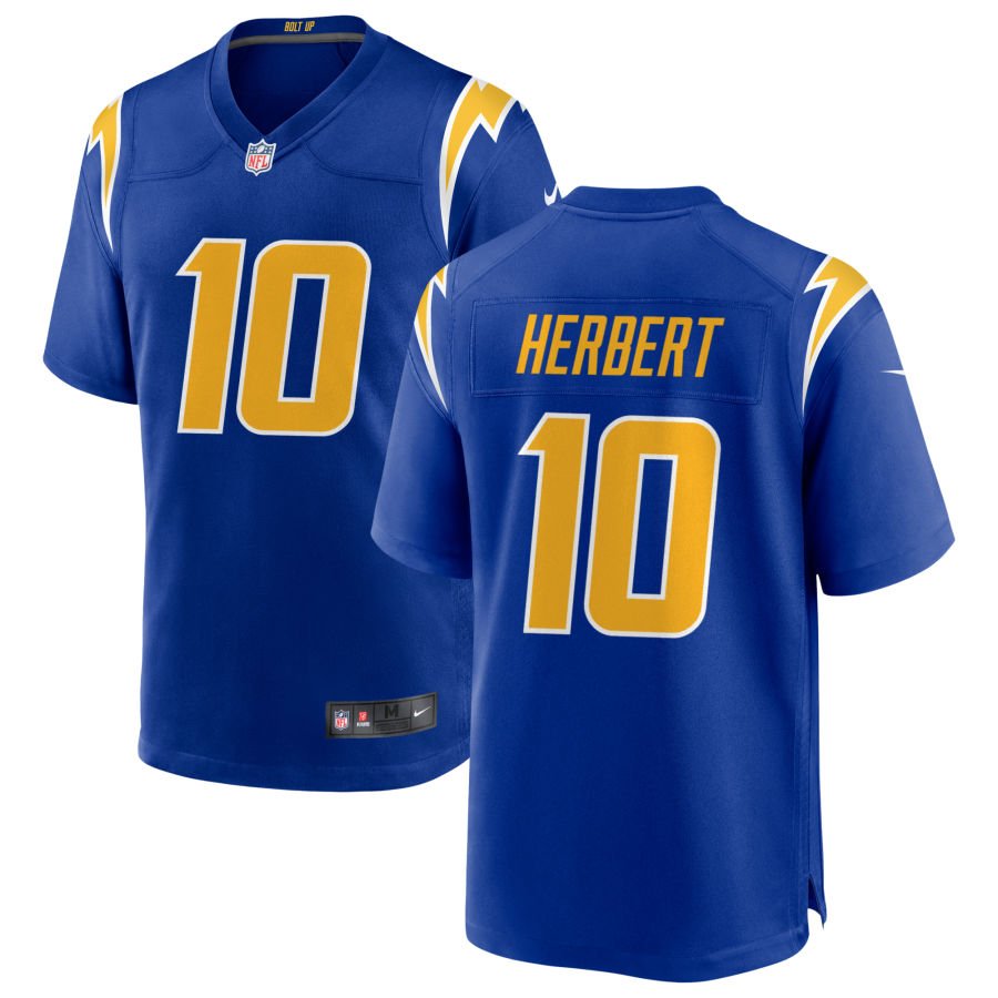 Justin Herbert Men's Nike Royal Los Angeles Chargers Alternate Custom Game Jersey