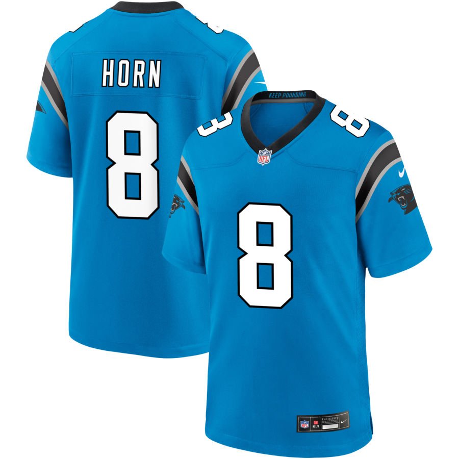 Jaycee Horn Men's Nike  Blue Carolina Panthers Alternate Custom Game Jersey