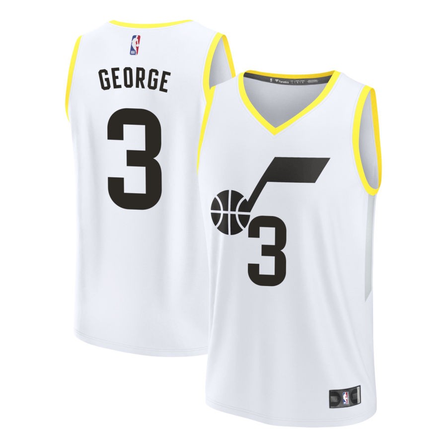Keyonte George Youth Fanatics  White Utah Jazz Fast Break Replica Custom Jersey - Association Edition