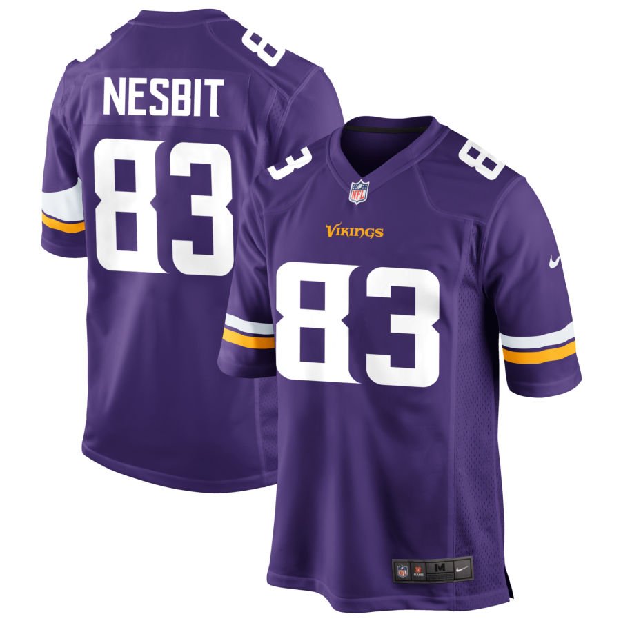 Bryson Nesbit Men's Nike Purple Minnesota Vikings Custom Game Jersey