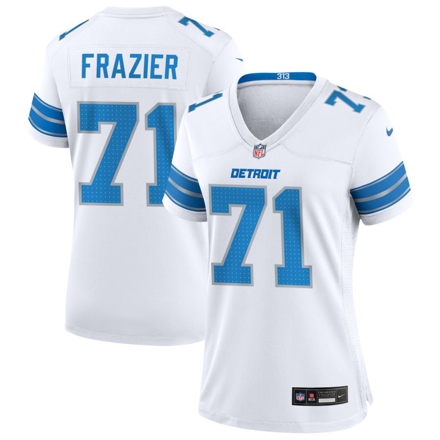 Miles Frazier Women's Nike White Detroit Lions Custom Game Jersey
