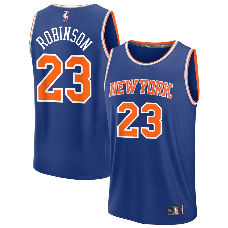 Mitchell Robinson Youth Fanatics Blue New York Knicks Fast Break Custom Replica Jersey - Icon Edition